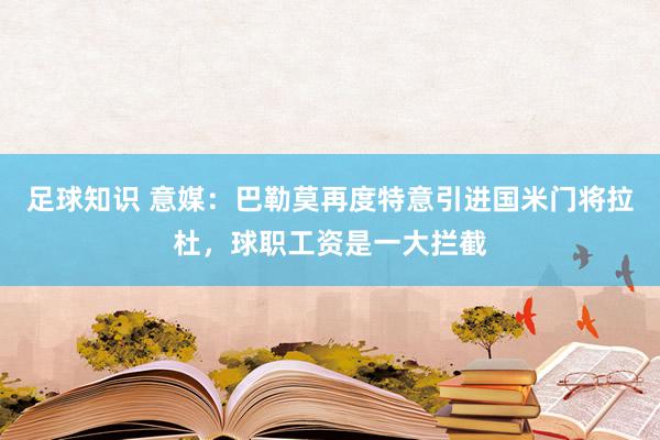 足球知识 意媒：巴勒莫再度特意引进国米门将拉杜，球职工资是一大拦截